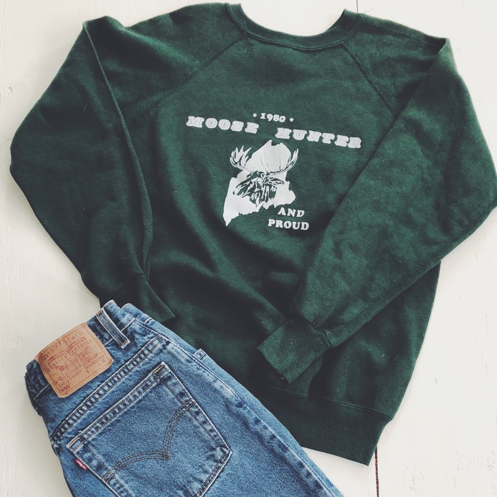 NWOT Vintage moose hunter sweatshirt